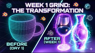 I Isolated Myself For 1 Week To Grind (Blender Modeling Timelapse)