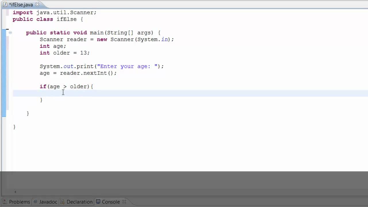 13TH Java Tutorail - If and If-Else Statements - YouTube