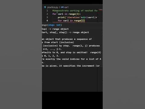 demonstrate working of nested for loops #python #learnpython # ...