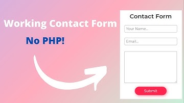Create a working contact form | No PHP! ~ No Backend