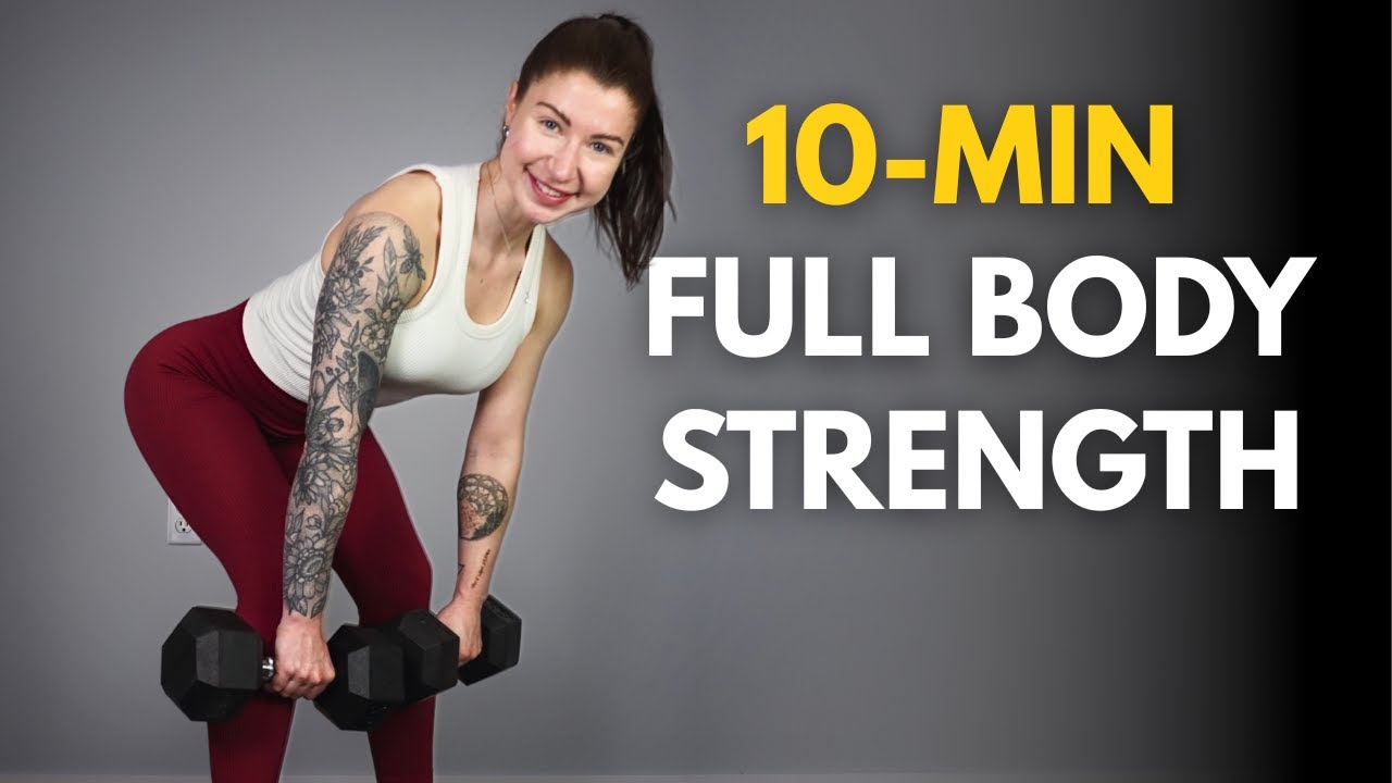 10 Min Full Body Dumbbell Strength Workout – All Standing (No Jumps ...