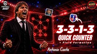 Antonio Conte's Fluid 3-3-1-3 Quick Counter In eFootball™2027 | Breakdown & Gameplay
