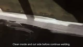 Oil penetrant test (CaCO3 /OIL) API 650  Root pass welding Shell to Bottom of Tank