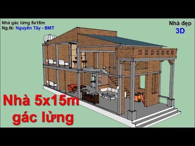 Nhà gác lửng 5x15m - phần kết cấu, thi công và đo kích thước - YouTube