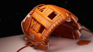 44 Pro Custom Baseball Glove Signature Series Tan and White Cross Web 574 Pattern