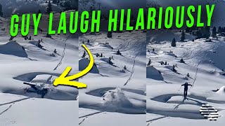 Guy Laugh Hilariously at a Guy Who Failed to Clear an S Bend in a River