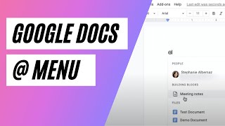 Celebrity NEW Google Docs @ menu Profile