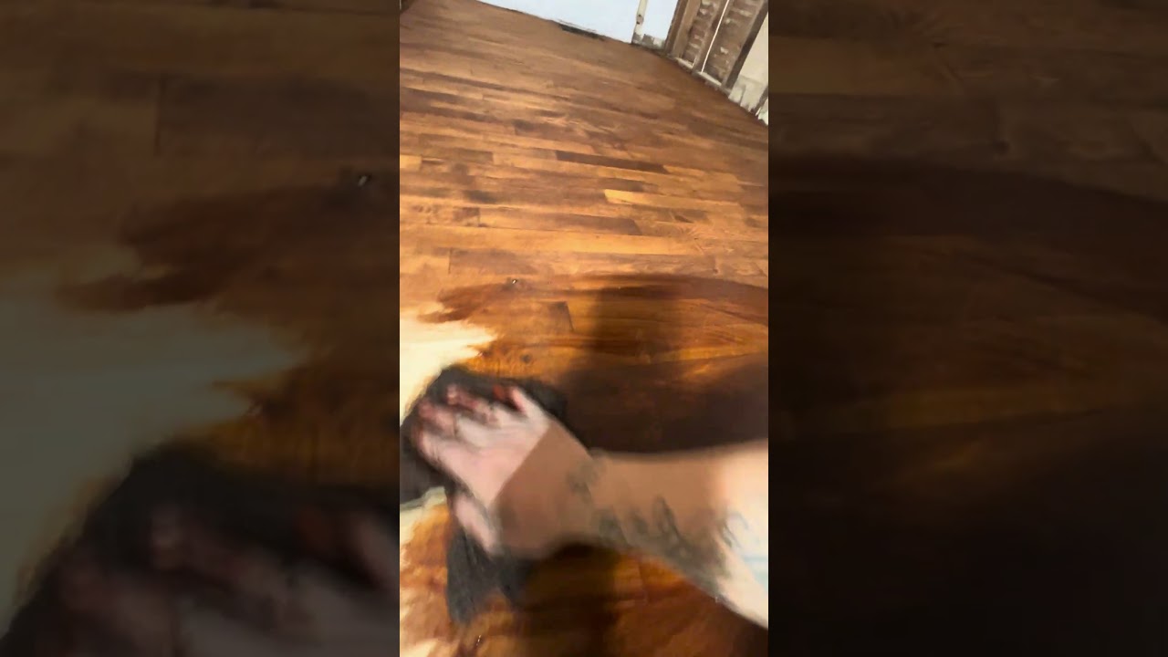 Wood floor refinishing for kitchen renmodel 