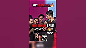 AIIMS DEOGHAR IN FIRST ATTEMPT 💯🔥 NEET SCORE 579 💀🗿#new#trending#physicswallah#ashortaday#alakhsir