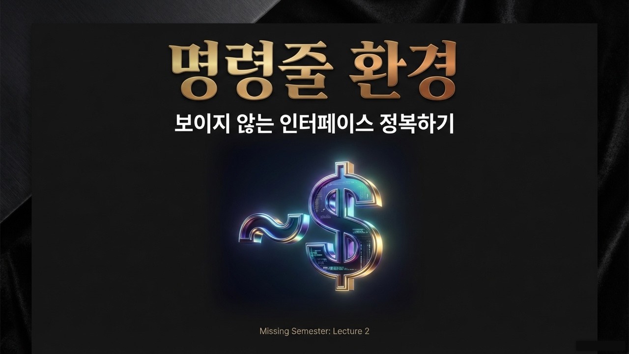⁣[MIT Lecture: Shell & Coding 2] 아직도 마우스 쓰세요? 개발자 인생을 바꾸는 쉘 마스터 가이드 | 기초부터 AI 에이전트 결합까지 리눅스 쉘 완벽 