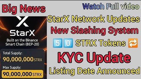 StarX Network Updates || Slashing Mode Started || KYC Updates || Listing Date || #strx #crypto #Mine