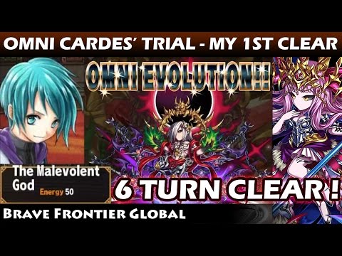 The Malevolent God Cardes Strategy Zone Trial 6 Turn Clear (My 1st Clear)(Brave Frontier Global)