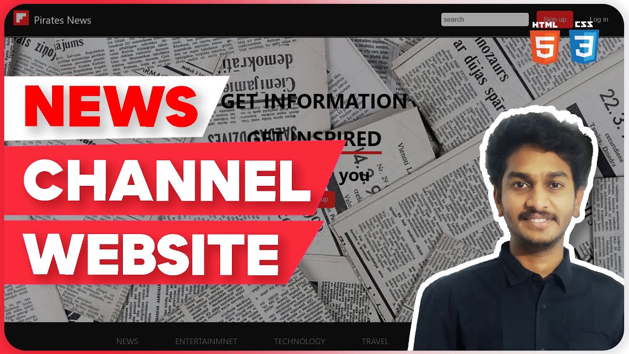 News Channel Website using HTML & CSS | Full Stack Web Development ...