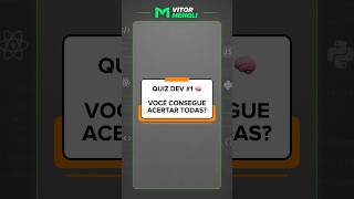 Quiz Dev #1: Você consegue acertar as 6 perguntas? 🧠🔥 #programacao #dev