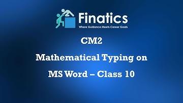 CM2 Mathematical Typing on MS Word Class 10 | Chapter Greeks