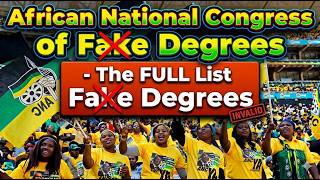 African National Congress Of Fake Degrees U0026 Certificates