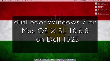 install MAC OS X SL 10.6.8 on Dell 1525{dual boot}