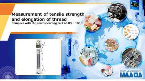 Tension strength and elongation test of thread