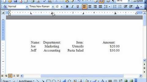 Word 2003 Tutorial Using Tab Stops Microsoft Office Training Lesson 11.1