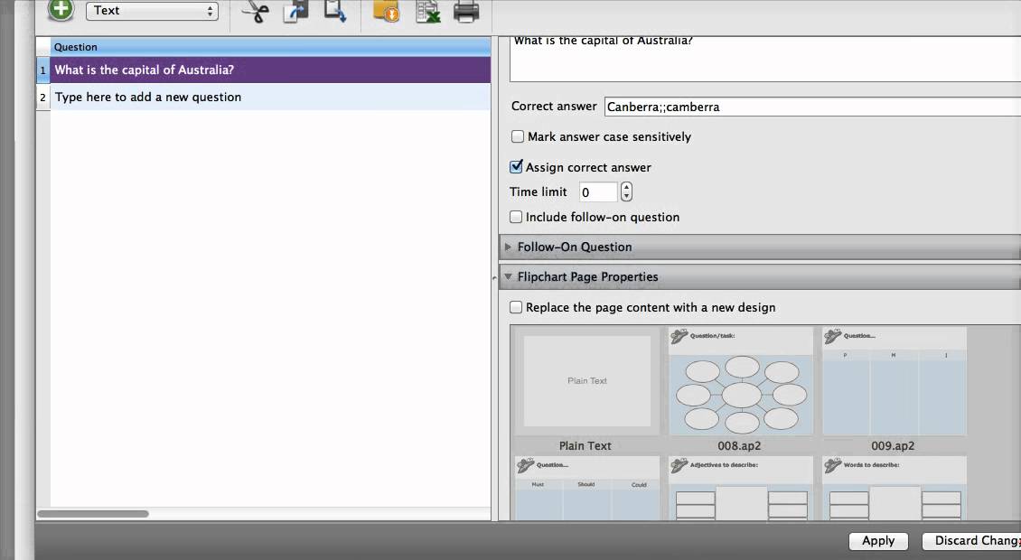Adding Questions to your Flipchart Page to use with Learner Response