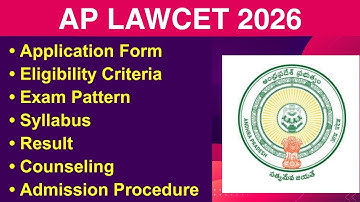 AP LAWCET 2026 - Eligibility Criteria, Exam Date, Application form, Syllabus, Exam Pattern