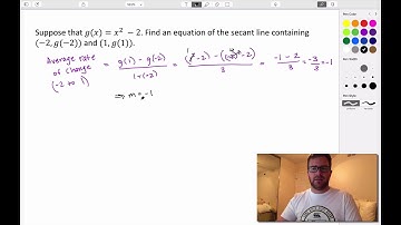 Secant Lines to a Curve