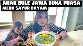 ANAK BULE JAWA BUKA PUASA MENU SAYUR BAYAM