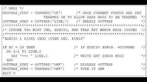 Playing with Rexx on the mainframe - M49