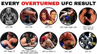 Every UFC Result That Got Overturned For Cheating