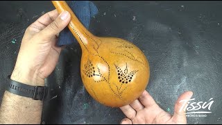 Cómo hacer una lámpara de calabaza - How to make a gourd lamp