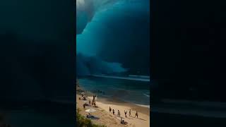 Tsunami clips are flooding - Colossal wave swapping humans #ai #aivideo #shorts