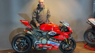 F18 Ducati panigale WSBK Melandri spec, for sale at Lusso veloce, intro and run up ! what a sound !!