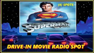 DRIVE-IN MOVIE RADIO SPOT - SUPERMAN THE MOVIE (4 SPOTS 1978)