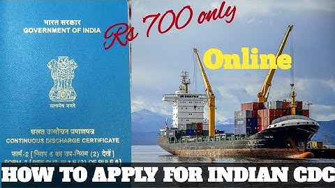 How to apply for Indian CDC online 2022 || continuous discharge certificate