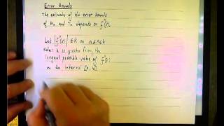 Midpoint and Trapezoid Error Bounds  - Ex. 2. W2012.mp4