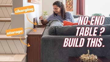 DIY Sofa Table with Hidden Charging & Storage | Perfect for Sectionals!