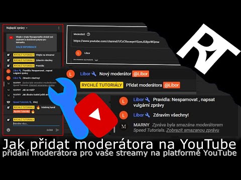 Jak přidat/dát moderátora/moda na streamu ve vašem kanále YouTube – jak streamovat (tutoriál)