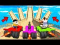 SHINCHAN AND FRANKLIN TRIED THE IMPOSSIBLE GIANT COLORFUL STAIRS CHALLENGE GTA 5 GAMEPLAY 