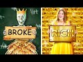 RICH VS BROKE STUDENTS || Funny DIY! High School Showdown! School Survival Guide By 123 GO! TRENDS