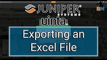 Juniper Uinta: Exporting an Excel File | Bench Mark