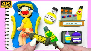 [❤️claydiy❤️] Clay Miniature Doctor Box Set 🩺and Makeup Set POP THE PIMPLES | Care Tips Tutorial