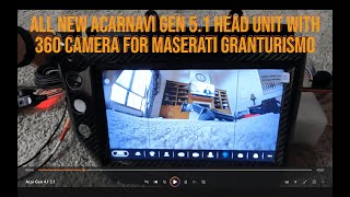 All New Maserati Granturismo 2023 AcarNavi 4.1 & 5.1 w/ 360 camera 9 Android Head Unit Demo.