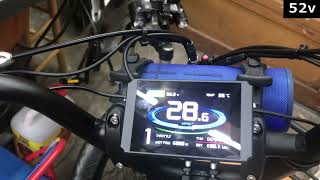 EBike -- 48v to 52v battery upgrade speed difference