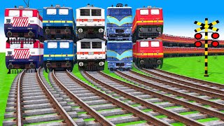 踏切アニメ】あぶない電車 TRAINS PASSING ON CRAZIEST 🚦 Fumikiri 3D Railroad Crossing Animation