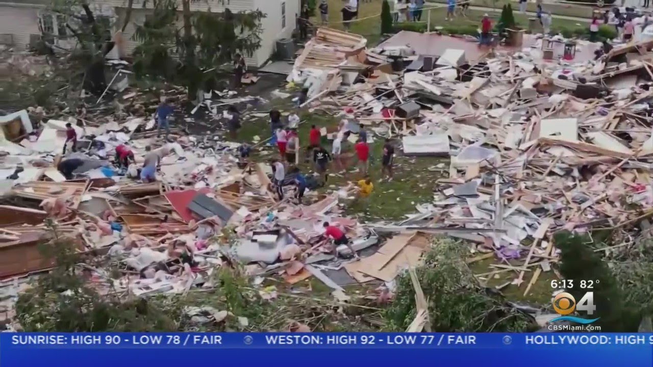 Tornado Left Path Of Destruction In Illinois - YouTube