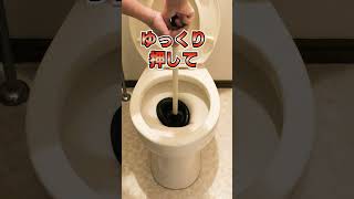トイレ詰まり抜き!ラバーカップの使い方。スキビディトイレの動画ではありません。#shorts #詰まり #スッポン