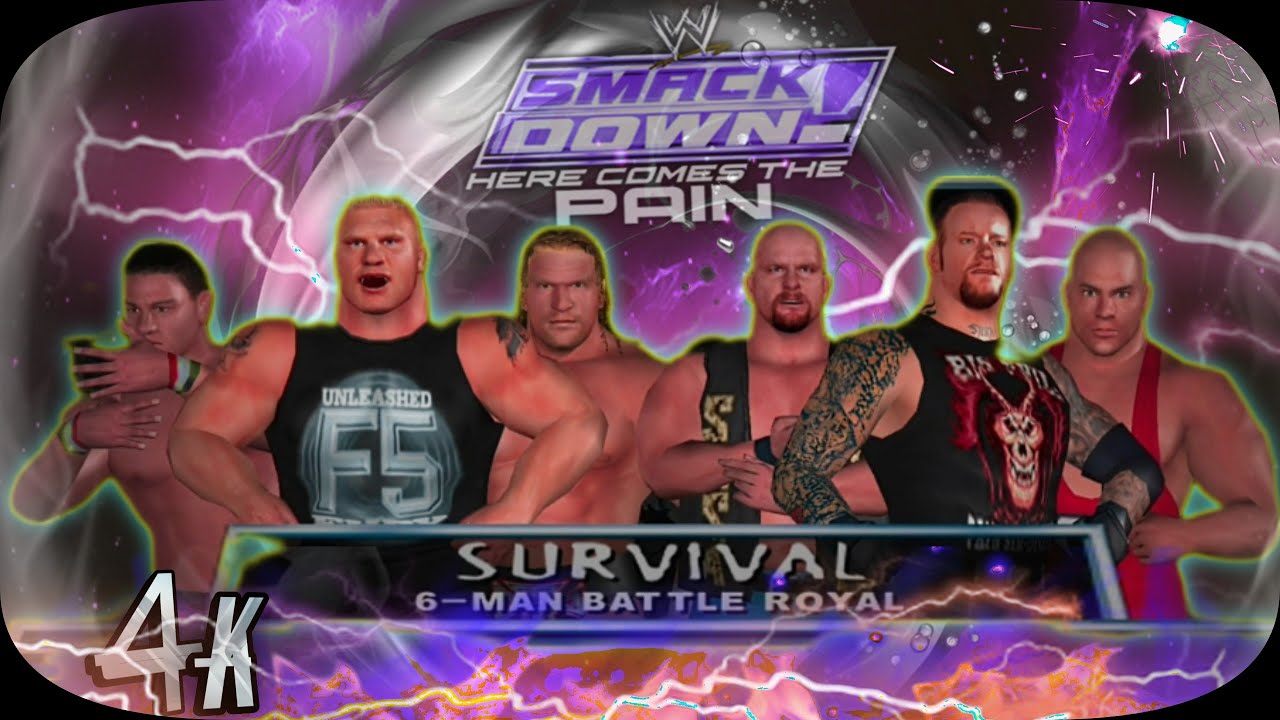 SmackDown Here Comes The Pain  Remastered | 6 Man Elimination Hard Widescreen 4K 60 FPS