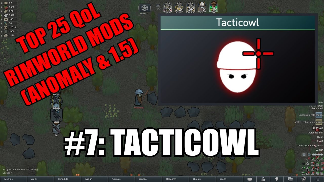 [Top 25 RimWorld Mods] #7: Tacticowl - YouTube