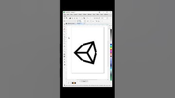 Unity 3d logo design in Coreldraw #coreldraw #tutorial #shorts