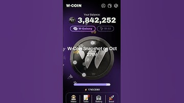 W-Coin Snapshot on Oct 27th! #wcoin #snapshot #airdrop #listing